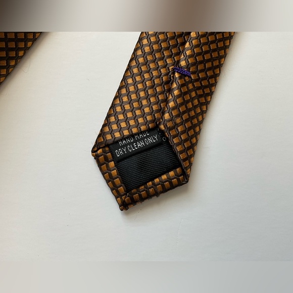 Scott Allan Collection Brown Patterned Necktie | Classic Dress Tie - Picture 4 of 4